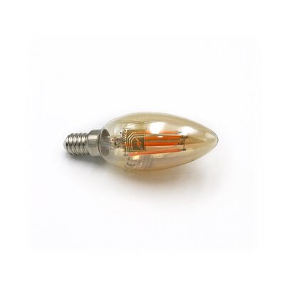 Led COG Ε14 Golden Candle 230V 6W Dimmable Warm White
