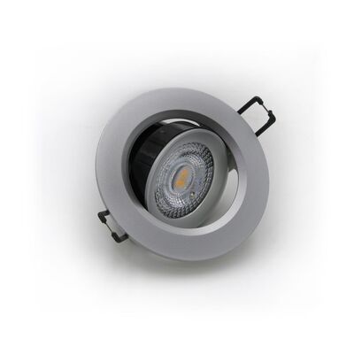 Led Down Light 7W Round Slim Type 4000K 38° Silver D90