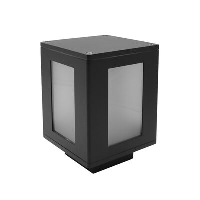 Ground Aluminum Rectangular Lighting Fitting D150x220mm 7273 E27 IP44 black