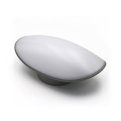 LED ΑΠΛΙΚΑ ΑΛΟΥΜΙΝΙΟΥ ΟΒΑΛ 8W 3000K ΙΡ54 ΓΚΡΙ