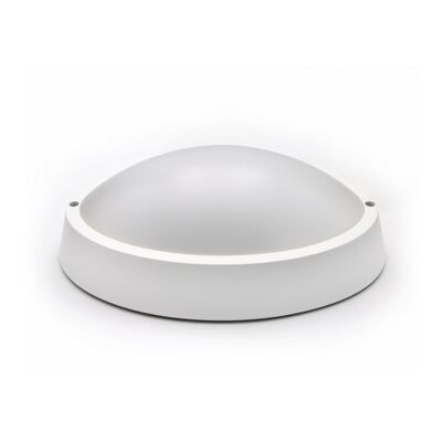 LED BULKHEAD PC OVAL 240 X 163MM 15W 4000K IP65 WHITE