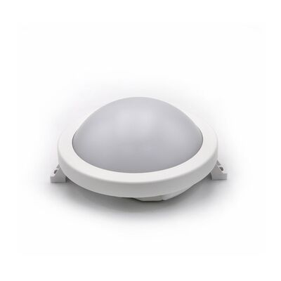 LED ΧΕΛΩΝΑ PC ΣΤΡΟΓΓΥΛΗ Φ172mm 6W 4000K IP54 ΛΕΥΚΗ