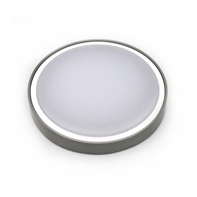 LED ΠΛΑΦΟΝΙΕΡΑ PC ΣΤΡΟΓΓΥΛΗ Φ300mm 18W 4000K IP65 ΓΚΡΙ
