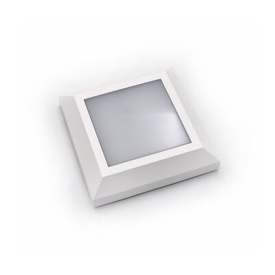 LED ΦΩΤΙΣΤΙΚΟ PC ΕΠΙΤΟIXO ΤΕΤΡΑΓΩΝΟ D125mm 4W 3000K IP65 ΛΕΥΚΟ