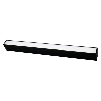 Led aluminum lighting linear smaller size 36W 230V 3000K 120cm black