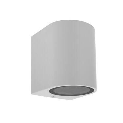 Outdoor Down Bright Wall Light oval 1XGU10 grey