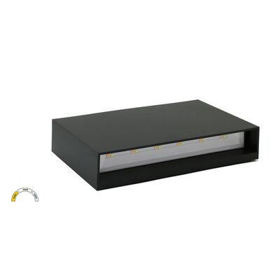LED LUMINAIRY PC RECTANGLE UP DOWN 12W CCT IP65 GRAPHITE
