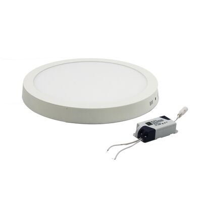 LED ΦΩΤΙΣΤΙΚΟ ΟΡΟΦΗΣ ΑΛΟΥΜΙΝΙΟΥ ΣΤΡΟΓΓΥΛΟ 24W 6300K ΛΕΥΚΟ