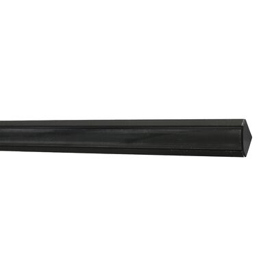 Aluminum BLACK Led profile 2m wall mounted L type for led strip max W:12mm L:1m SET WITH 2 END CAPS AND BLACK COVER