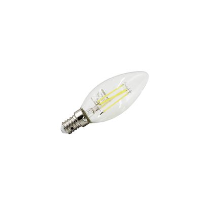 LED COG E14 clear candle 7W 230V cool white