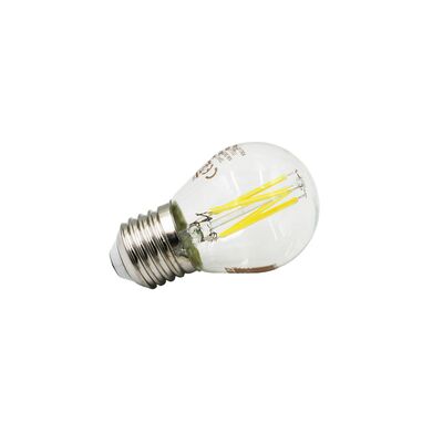 LED ΛΑΜΠΑ COG ΣΦΑΙΡΙΚΟ ΔΙΑΦΑΝΟ Ε27 4W ΝΤΙΜΑΡΙΖΟΜΕΝΟ ΘΕΡΜΟ