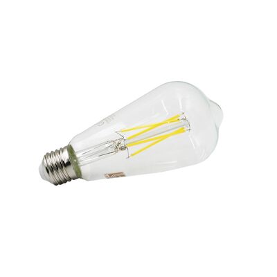 LED ΛΑΜΠΑ COG ΑΒΟΚΑΝΤΟ ΔΙΑΦΑΝΟ ST64 Ε27 6W ΝΤΙΜ.ΘΕΡΜΟ