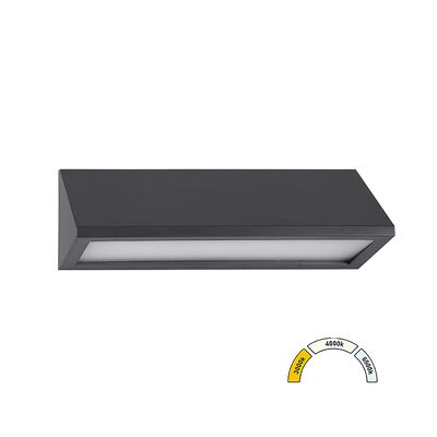 LED ΦΩΤΙΣΤΙΚΟ PC ΕΠΙΤΟΙΧΟ ΤΡΙΓΩΝΟ 8W CCT IP65 ΓΡΑΦΙΤΗΣ