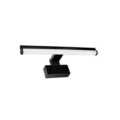 LED mirror light ROUND Alum&pc 40cm 8W CCT black color with base