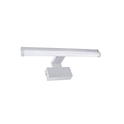 LED mirror light ROUND Alum&pc 80cm 12W CCT silver (satine) color with base