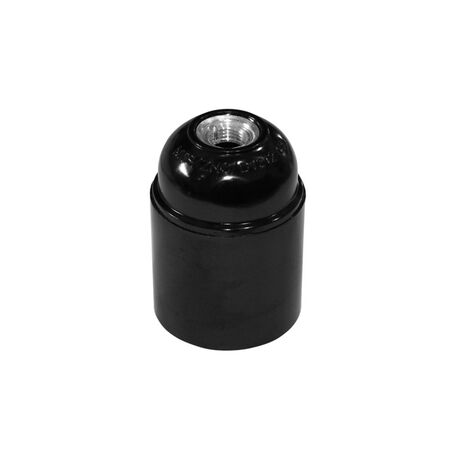 Bakelite lampholder Ε27 M10(1/8'') black aluminum thread