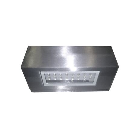 Wall mounted Aluminum 2side Rectangular lighting fitting 7060 26Led IP54 satin body warm white