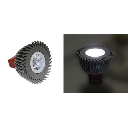 LED ΛΑΜΠΑ ΙΣΧΥΟΣ MR16 3W 12VAC/DC 1Led 10° ΨΥΧΡΟ 6200Κ