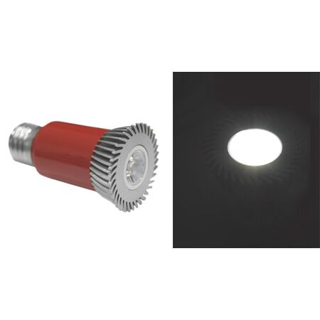 LED ΛΑΜΠΑ ΙΣΧΥΟΣ E27 3W 230V 1 Led 10° ΨΥΧΡΟ 6200Κ