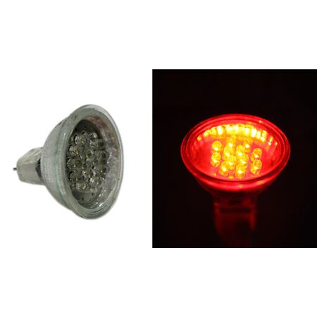 LED ΛΑΜΠΑ PAR11 ΜΕ 15LED 0.8W 12VDC 30° ΚΟΚΚΙΝΟ