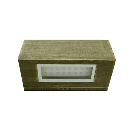 Wall mounted Aluminum 2side Rectangular lighting fitting 7060 40Led IP54 golden black body cool white