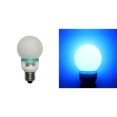 Led Lamp G60 21LED 230V 1,2W BLUE