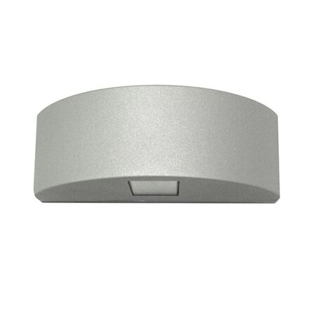 Wall mounted Aluminum 1side semicircle lighting fitting 7015 20led IP54 grey body cool white