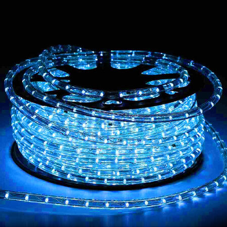 Led Rope Light Clear Round D13mm 2wires 36led/m Blue