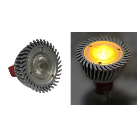 LED ΛΑΜΠΑ ΙΣΧΥΟΣ MR16 3W 12VAC/DC 1 Led NTIMΑΡ.10° ΠΟΡΤΟΚΑΛΙ