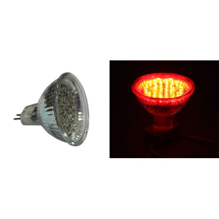 LED ΛΑΜΠΑ PAR16 30LED 2W 230V KOKKINΟ