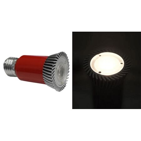 Power led Ε27 3W-230V ΑC/DC 30' WARM WHITE with exchang. lens