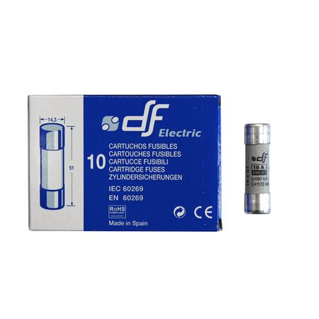 Cylindrical Fuse links 14x51mm 10A Gg
