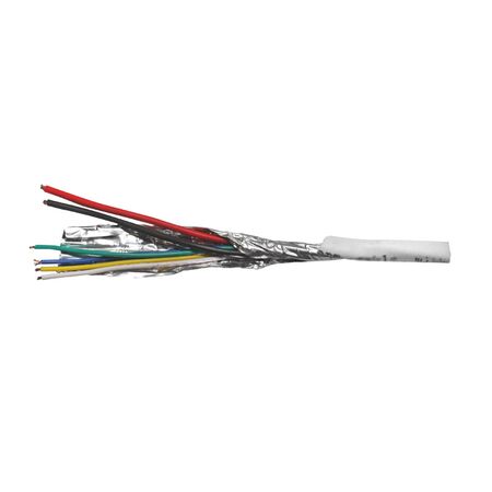 Alarm cable with shielding 4coresx0.30mm+2coresx0.50mm white