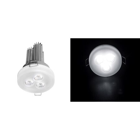 Led Fitting DA3W3 Galss-Opal 3x3W 60° Cool White