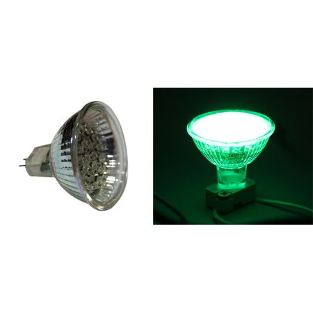 Led PAR16 24Led 230V 1,8W 30° Green