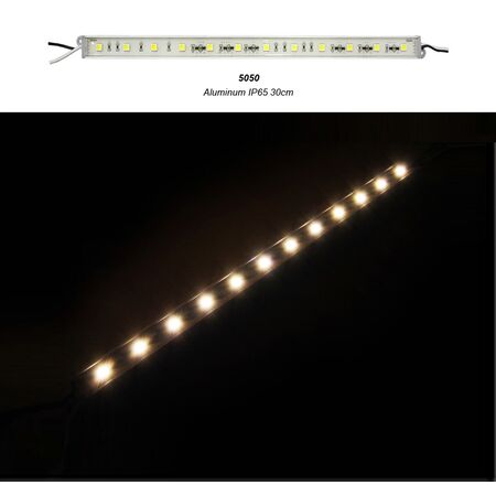 Led SMD Strip Aluminum Bar IP65 12L/pc 30cm24VDC 3W 120' warm white