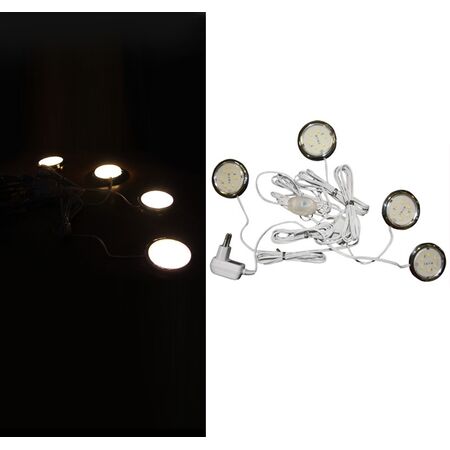 Led smd aluminum spot 4pcs/set IP65 DC12V 9led warm white