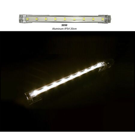 ΜΠΑΡΑ LED ΑΛΟΥΜΙΝΙΟΥ 20cm 24VDC 3W 9LED 120° ΘΕΡΜΟ IP54