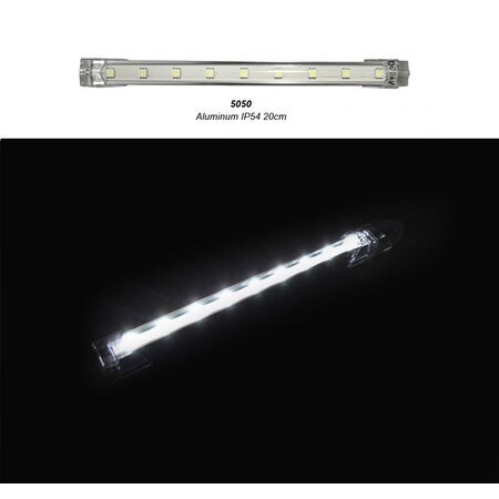 Led SMD Strip Aluminum Bar IP54 9LED 20cm 24VDC 3W 120° Cool White