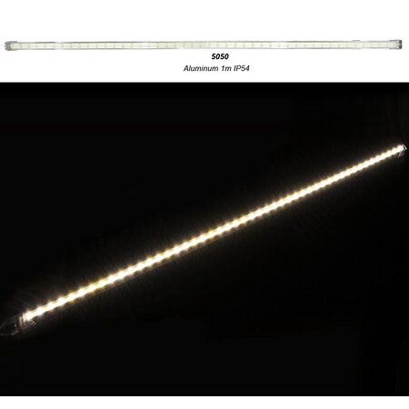 ΜΠΑΡΑ LED ΑΛΟΥΜΙΝΙΟΥ 1m 24VDC 11W 48LED 120° ΘΕΡΜΟ IP54