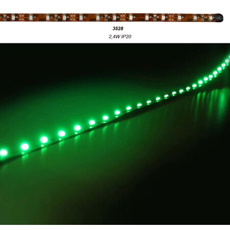 Led SMD Strip IP20 DC12V 2.4W 30LED 120' 50cm green