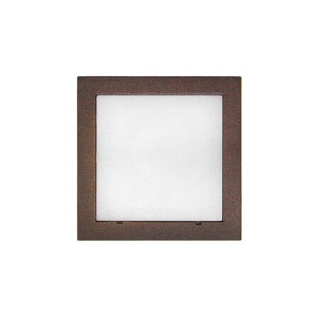 Wall mounted Lighting Fitting Square 9733 IP54 16Led 230V grained rust frame warm White