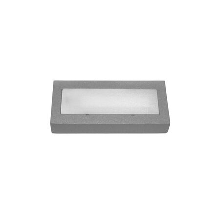 Wall mounted Lighting Fitting Rectangular mini 9736 IP54 10Led 230V grey frame Warm White