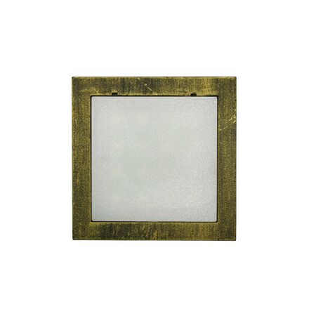 Wall mounted Lighting Fitting Square 9733 IP54 16Led 230V golden black frame Cool White