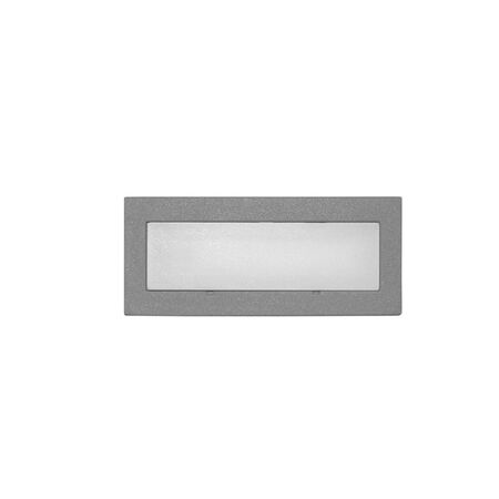 Wall mounted Lighting Fitting Rectangular mini 9736 IP54 10Led 230V grey frame blue