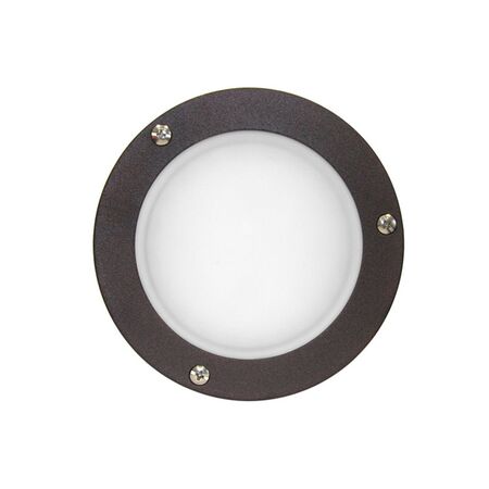 Wall/ceiling Aluminum Round light 9091 IP54 230V 36Led grained rust body frosted glass cool white