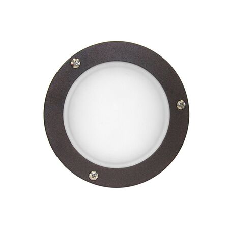 Wall/ceiling Aluminum Round light 9091 IP54 G9 230V grained rust body frosted glass