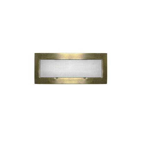 Wall mounted Lighting Fitting Rectangular mini 9736 IP54 10Led 230V antique brass frame Cool White