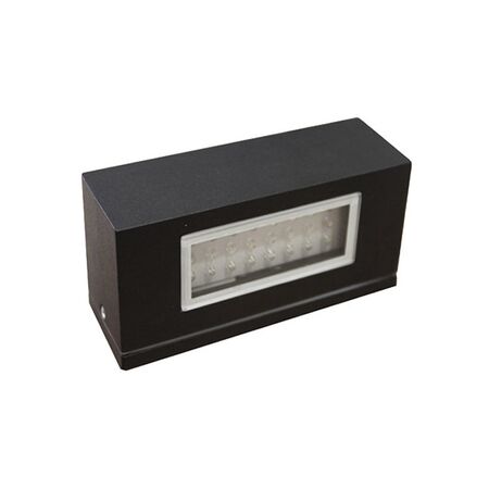 Wall mounted Aluminum 1side Rectangular lighting fitting 7059 24Led IP54 grained rust body cool white