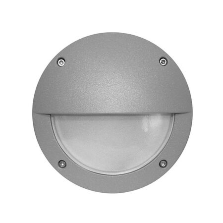 Wall/ceiling Aluminum Round light with shade 9722 IP54 G9 230V grey body frosted glass